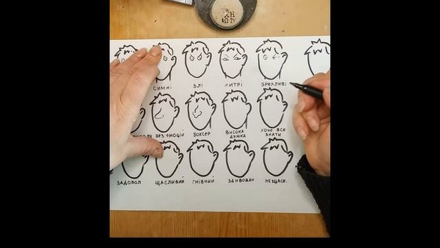 Карикатура / Вивчення рис обличчя при зміні настрою