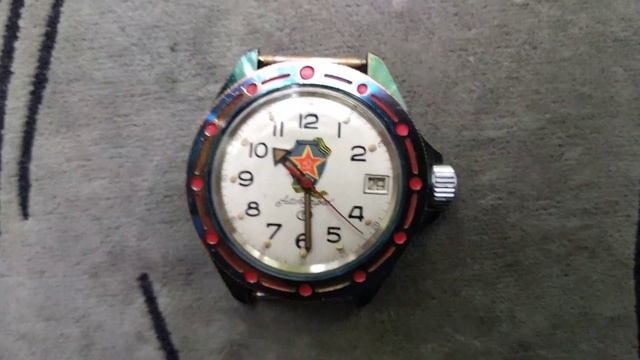 Collectible watch VOSTOK Albatross komamdirskie +rare back Kremlin Tower Chistopol watch factory/ho
