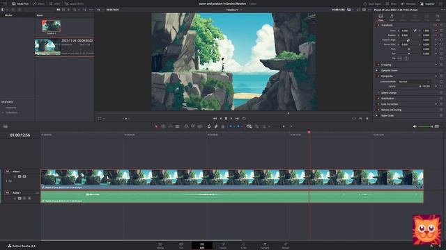 Zoom and Position in Davinci Resolve 18.6 (with Keyframes)