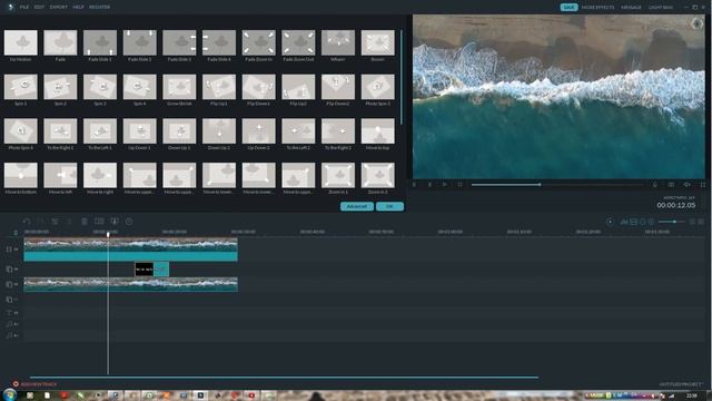 Tutorial cara membuat intro text tersapu air - Filmora