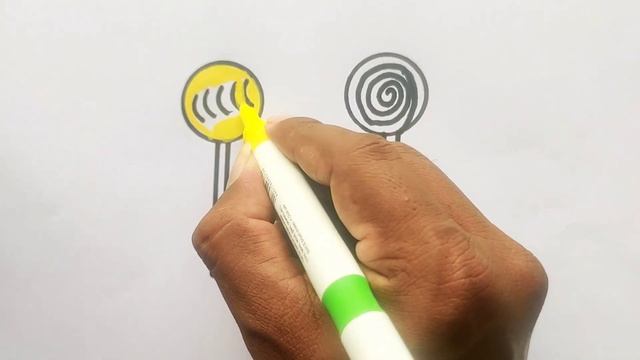 Lollipop Drawing, Painting and Coloring For Kids & Toddlers | Cute lollipop drawing #lollipop #art