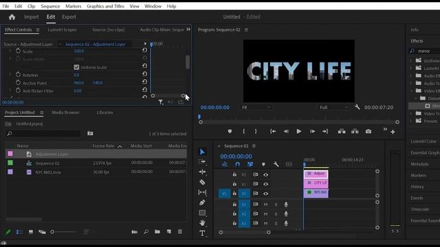 Premiere Pro Tutorial: How to Create a Text Reflection Effect in Your Videos - Quick and Easy