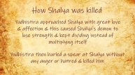 Story 79 : How Shalya was Killed
