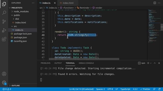 TypeScript - TODO List - C1U1A4 - Enums e Functions