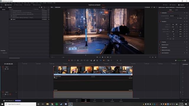 Adjusting clip speed in Davinci Resolve (two ways to do it)