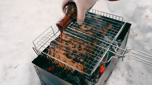 РЕБРА BBQ В ЛЕСУ ПОД ЛАЙ ПЁСЕЛЯ. ASMR НА МИНИМАЛКАХ