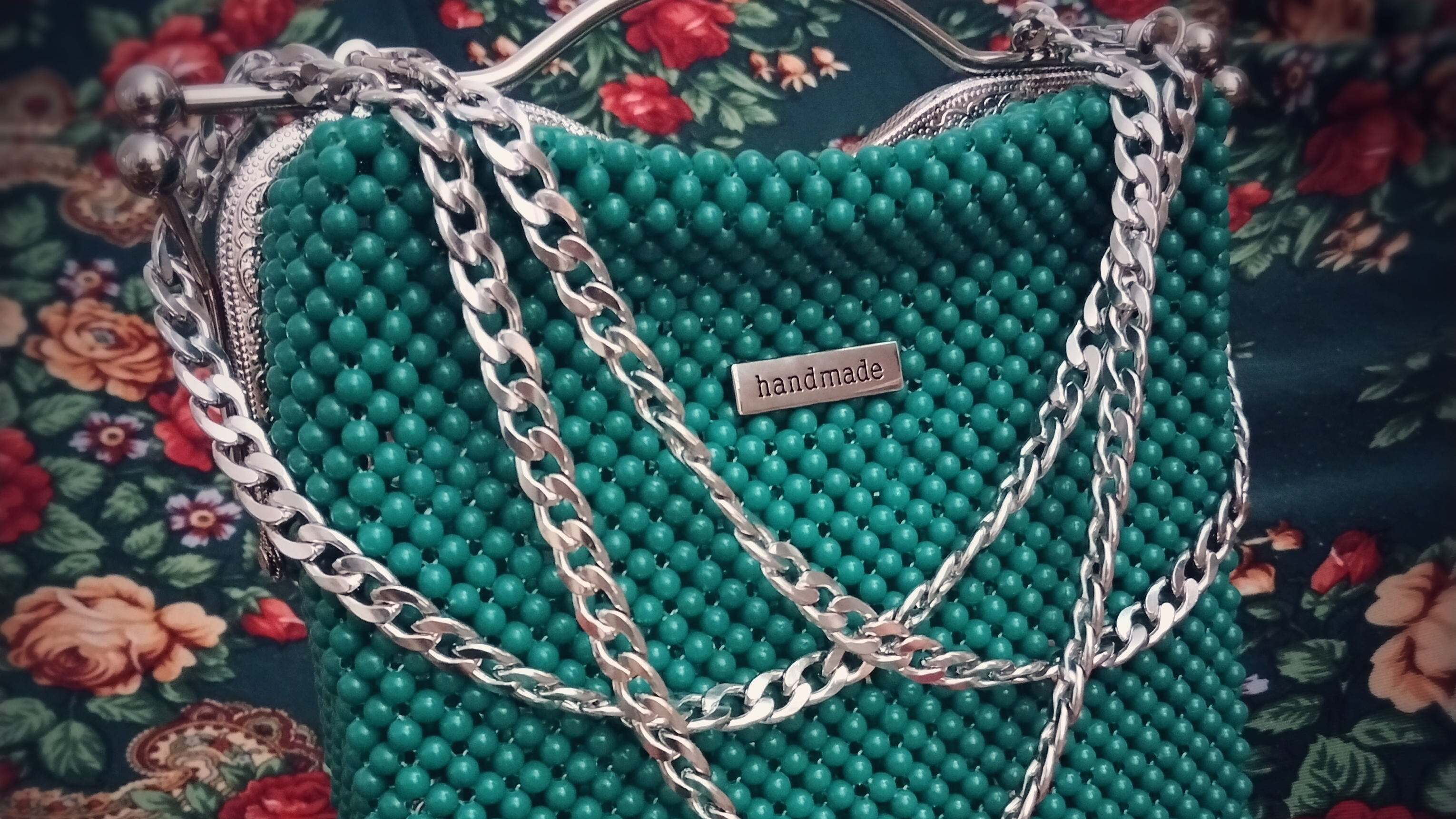 Сумочка из круглых бусин 👛на фермуаре