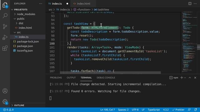 TypeScript - TODO List - C1U1A5 - Finalizando o Projeto