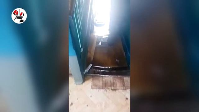 В подъезде воды - почти по колено