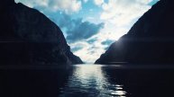 Lysefjord In Norway Aerial view Blue Moon Universe