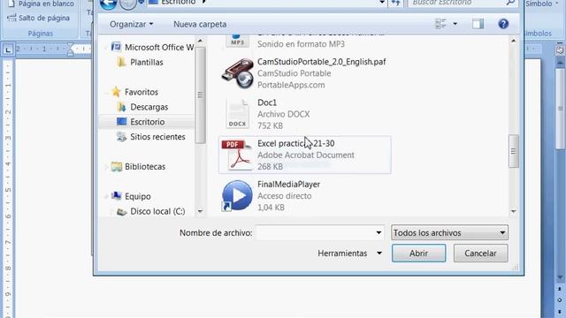 INSERTAR UN DOCUMENTO PDF EN UN DOCUMENTO WORD