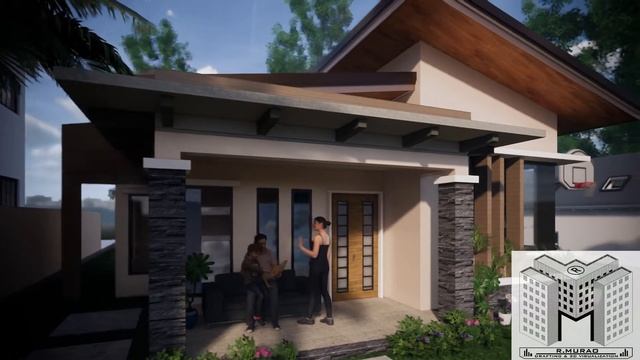 3 Bedroom Bungalow House Design Under (1M) 1million peso Budget (rendered in  ENSCAPE 2.4)