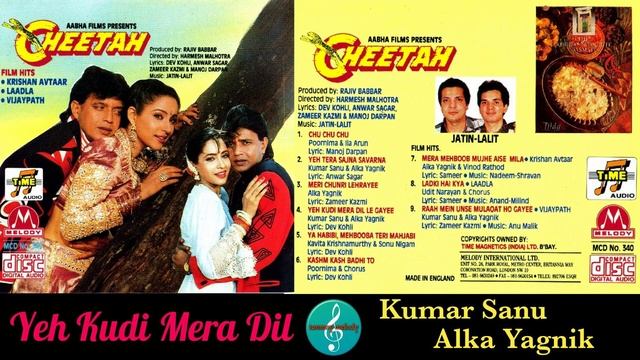 Yeh Kudi Mera Dil/Kumar Sanu & Alka Yagnik/Cheetah(1994)/Beautiful Song/Original CD Rip