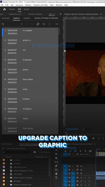 Анимированные субтитры в Премьер Про / бесплатные уроки Premiere Pro