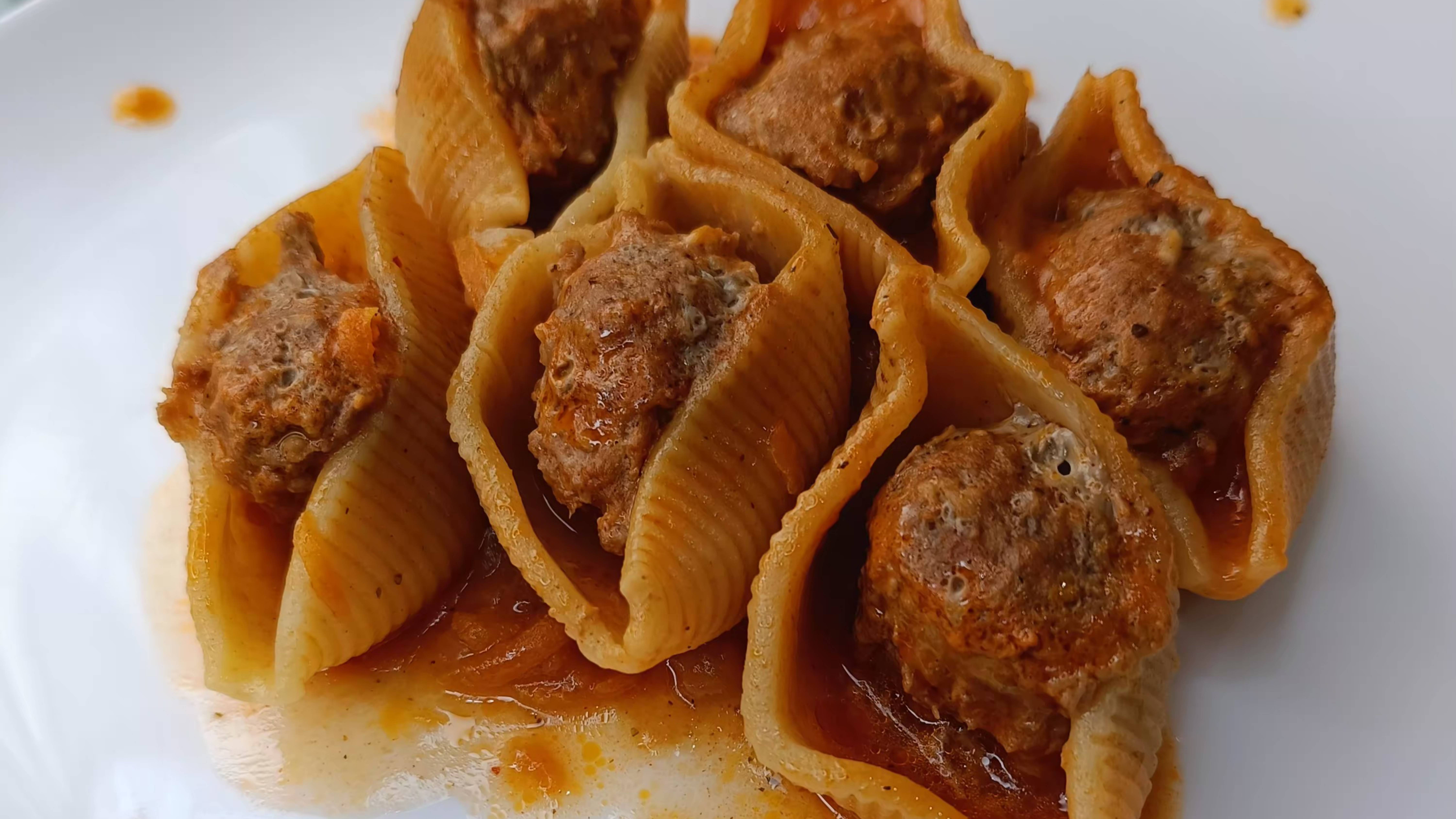 Обед для всей семьи. Ракушки с мясом