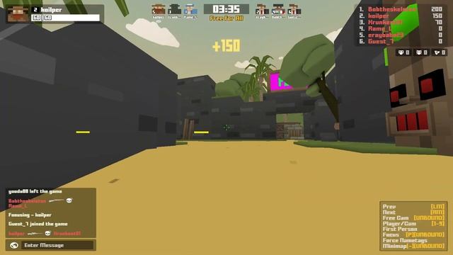 nuking a cheater in krunker.io
