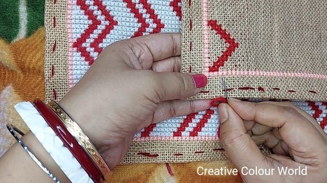 Zig zag new cross stitch ason design tutorial ll Creative Colour World ll