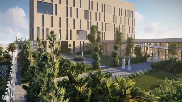Al-Wakra Psychiatric Hospital in Qatar 2015 | sketchup model and lumion.