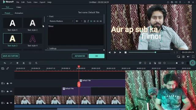 Text Tool in Filmora | class 3 "How to put Titles  " in [Filmora 9] URDU