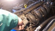 Шум под капотом. Замена ролика натяжителя приводного ремня Форд Фокус, Фьюжн, Форд Фиеста