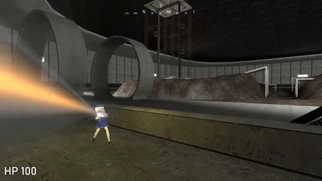 loli shooting a really fast gun