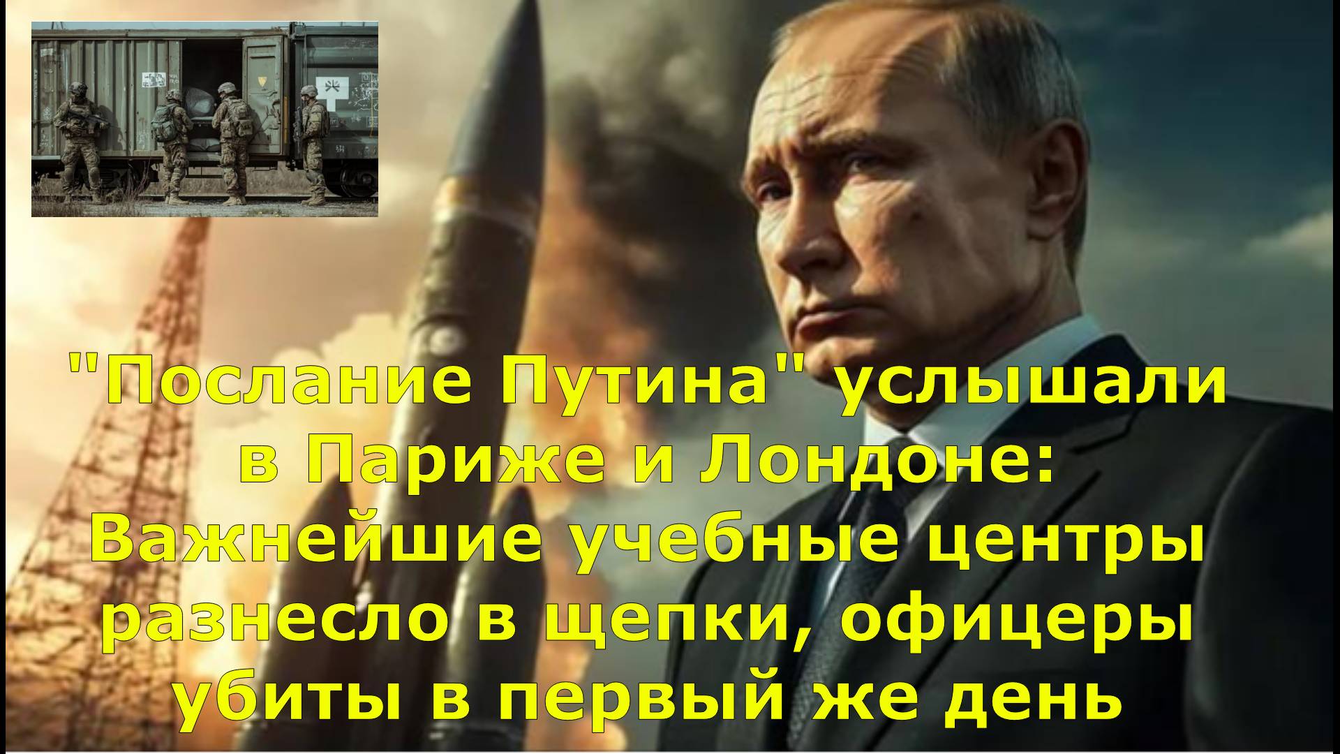 "Послание Путина" услышали в Париже и Лондоне: Важнейшие учебные центры разнесло в щепки, офицеры уб