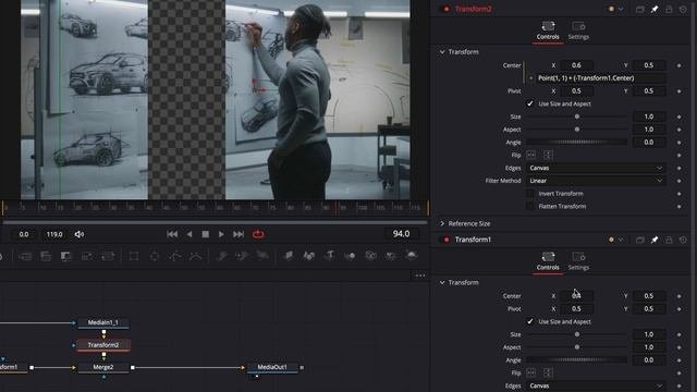 Split Open Footage Effect Title In Davinci Resolve