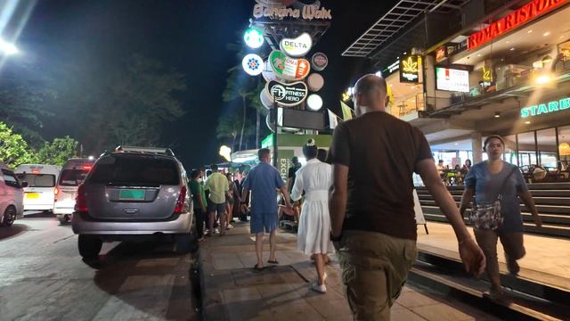 Insane Night Walk around Patong Beach Road in Phuket Thailand.