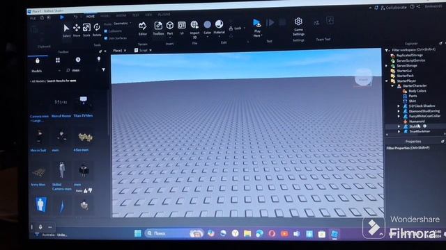 как поменять аватар в roblox studio