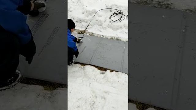Отогрев мерзлого грунта термоматами ФлексиХИТ!