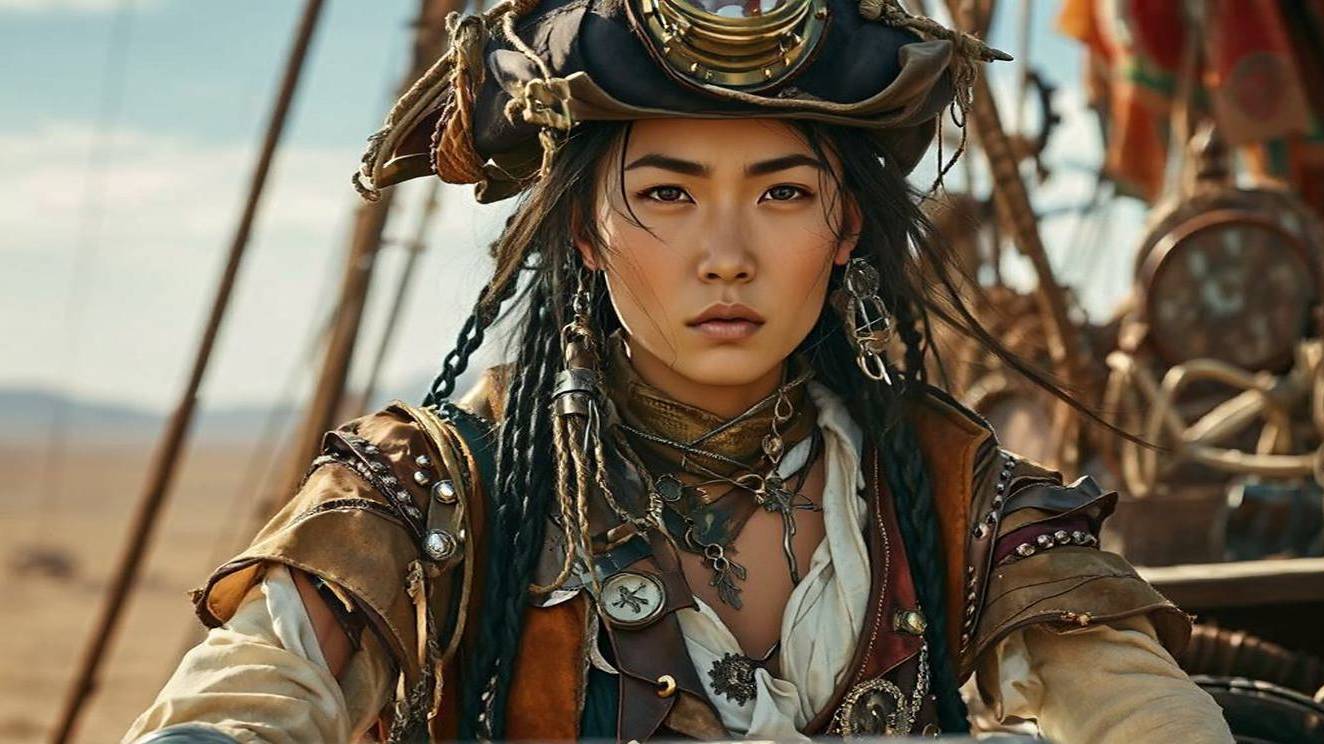 Desert Pirates. Mongolian Windpunk / Steampunk. Ai Video