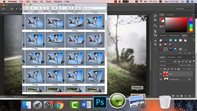 Photoshop Manipulation: A Beautiful 3D Photo Paper Pop-Out Effect !! Single Click Action
