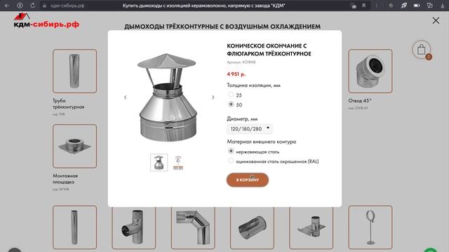 Дымоход для бани