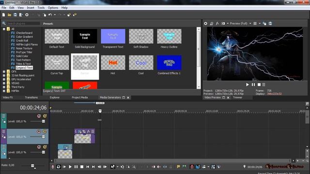 Tutorial editar vídeos adicionar texto básico para iniciantes Sony Vegas Pro 15 - HD
