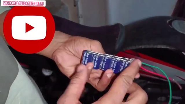 Bike weak battery problem solve by using a capacitor easy | bike capacitor fitting
