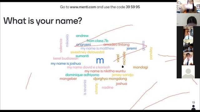 SELF INTRODUCING using mentimeter application: G-7 of Paaldua Adventist Junior High School