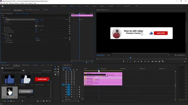 ✔️HOW TO CREATE a animated YOUTUBE SUBSCRIBE BUTTON [ premiere pro 2021]