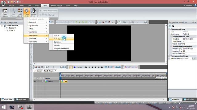 Text Effects And Looks In VSDC Free Video Editor 2016 in हिंदी
