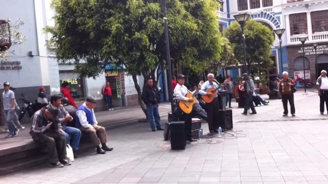 Street artists in Quito, Ecuador