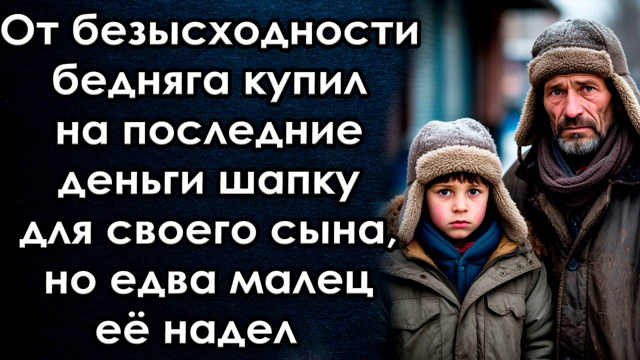 Бедняга купил на последние деньги шапку для своего сына, но едва малец её надел