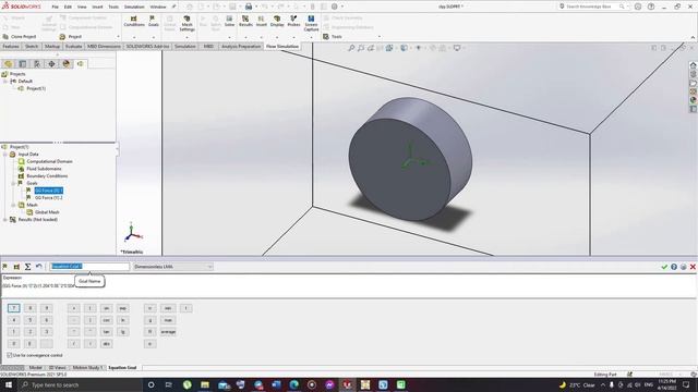 Analysis of Flow past a Cylinder