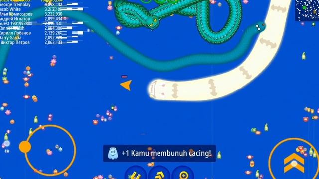Worms Zone Magic Gameplay 🐍 295 - Tiny Worm Traps Biggest Worm - WormsZone.io - Xmood Roy