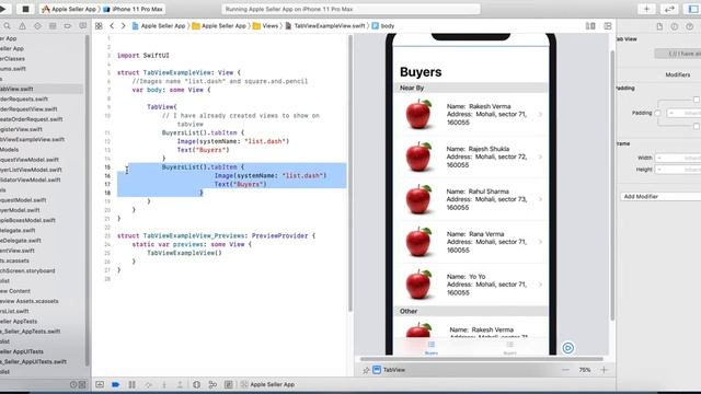 Tabview in Swift UI
