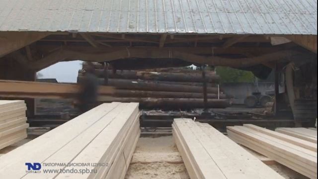 Дисковая пилорама Ц2УБС-2. 22м3 доски за 12 часов.