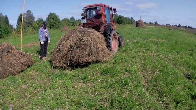 Сенокос горячая пора. Дометали стог