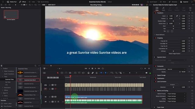 Create Word by Word Animation - Easy and Fun in DaVinci Resolve | FREE Template