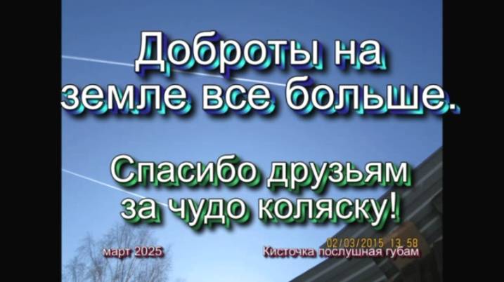Доброты на земле все больше. Спасибо друзьям за чудо коляску!