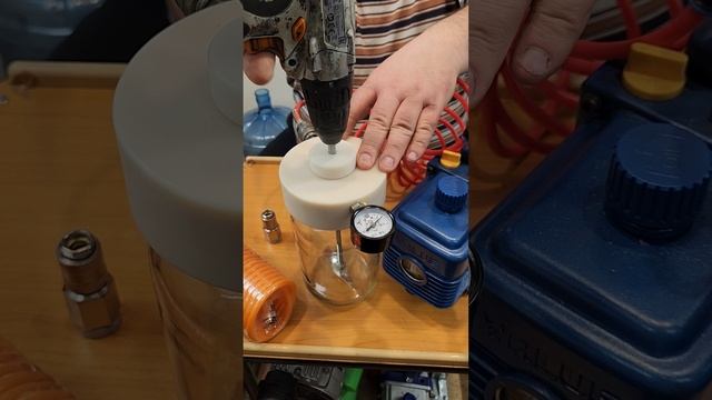 Дегазатор. Вакуумный миксер Медведева. Для дегазации и смешивания под вакуумом эпоксидной смолы и др