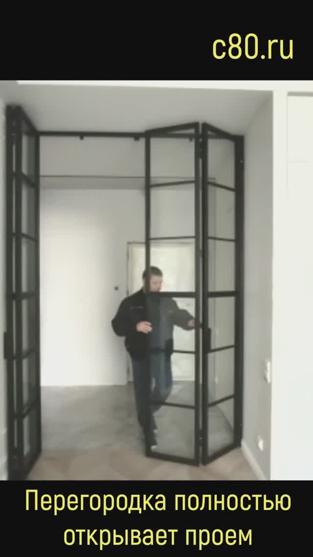 Складная перегородка - дверь книжка, гармошка