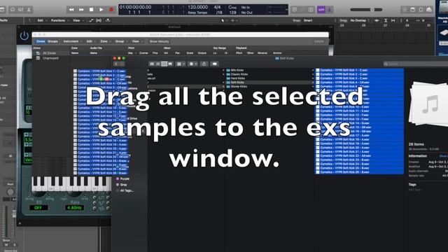 HOW TO IMPORT DRUM SAMPLES IN LOGIC PRO'S EXS 24 SAMPLER